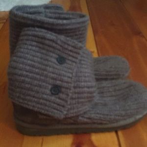 Grey Knitted Ugg Boots (Classic Cardy Boot)
